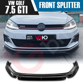 VW GOLF MK7.5 GTI GTD VOKO RACING GLOSS BLACK FRONT BUMPER SPLITTER LIP