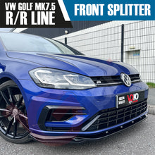Load image into Gallery viewer, VOKO RACING VW GOLF MK 7.5 R &amp; R LINE FRONT BUMPER SPLITTER LIP GLOSS BLACK 2017-2020