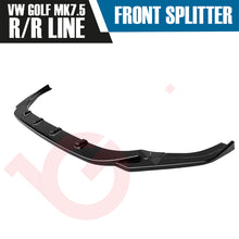Load image into Gallery viewer, VOKO RACING VW GOLF MK 7.5 R &amp; R LINE FRONT BUMPER SPLITTER LIP GLOSS BLACK 2017-2020