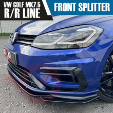 Load image into Gallery viewer, VOKO RACING VW GOLF MK 7.5 R &amp; R LINE FRONT BUMPER SPLITTER LIP GLOSS BLACK 2017-2020