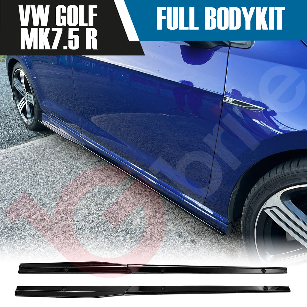 VW GOLF MK7.5 R FULL BODYKIT FRONT SPLITTER SIDE SKIRTS DIFFUSER SPOILER 2017-2020
