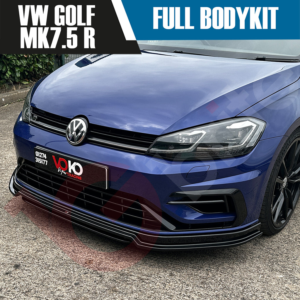VW GOLF MK7.5 R FULL BODYKIT FRONT SPLITTER SIDE SKIRTS DIFFUSER SPOILER 2017-2020
