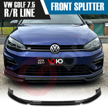 Load image into Gallery viewer, VW GOLF MK7.5 R VOKO RACING GLOSS BLACK FRONT BUMPER SPLITTER LIP