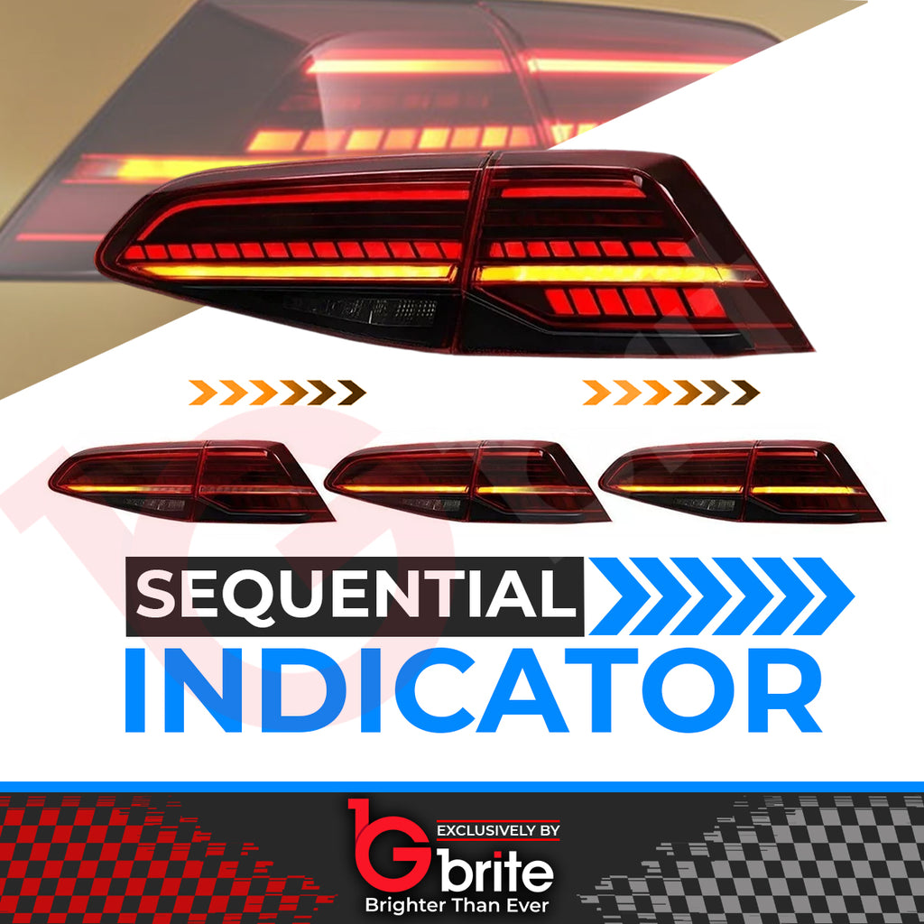 VW GOLF MK7.5 ANIMATION LED TAIL LIGHTS FOR MK7  2013-17 WITH DYNAMIC SEQUENTIAL INDICATORS