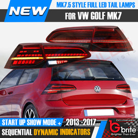 VW GOLF MK7.5 ANIMATION LED TAIL LIGHTS FOR MK7  2013-17 WITH DYNAMIC SEQUENTIAL INDICATORS