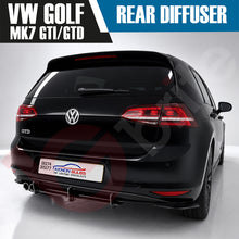 Load image into Gallery viewer, VW GOLF MK7 GTI &amp; GTD REAR BUMPER DIFFUSER WITH REAR SIDE SPLITTERS 2013 - 2017