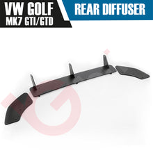 Load image into Gallery viewer, VW GOLF MK7 GTI &amp; GTD REAR BUMPER DIFFUSER WITH REAR SIDE SPLITTERS 2013 - 2017