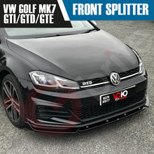 Load image into Gallery viewer, VW GOLF MK7 GTI GTD &amp; GTE VOKO RACING GLOSS BLACK FRONT BUMPER SPLITTER LIP 2013-2016
