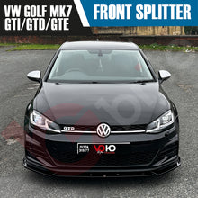 Load image into Gallery viewer, VW GOLF MK7 GTI GTD &amp; GTE VOKO RACING GLOSS BLACK FRONT BUMPER SPLITTER LIP 2013-2016