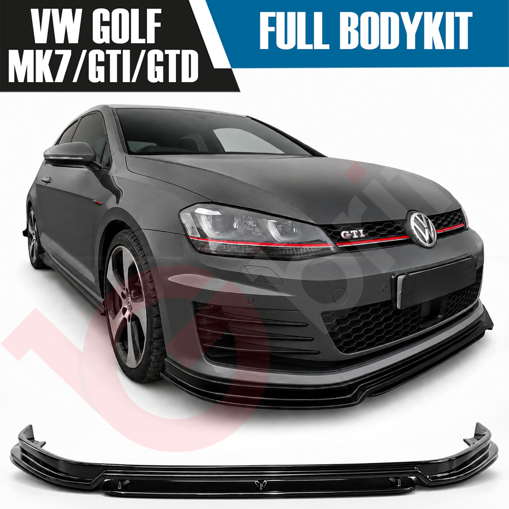 VW GOLF MK7 GTI & GTD FULL BODYKIT FRONT SPLITTER SIDE SKIRTS DIFFUSER SPOILER 2013-2016