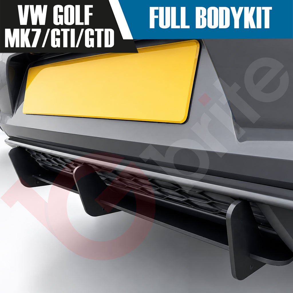VW GOLF MK7 GTI & GTD FULL BODYKIT FRONT SPLITTER SIDE SKIRTS DIFFUSER SPOILER 2013-2016