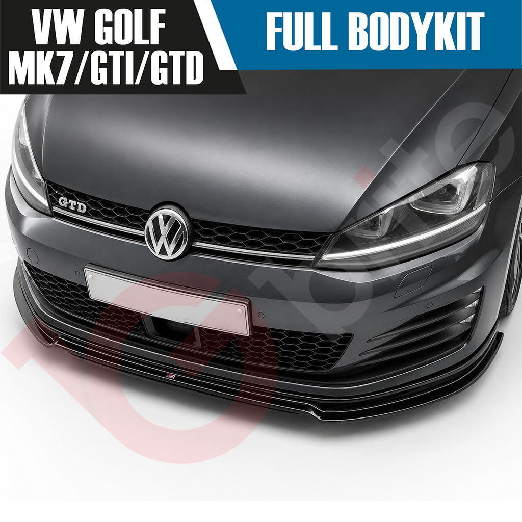 VW GOLF MK7 GTI & GTD FULL BODYKIT FRONT SPLITTER SIDE SKIRTS DIFFUSER SPOILER 2013-2016