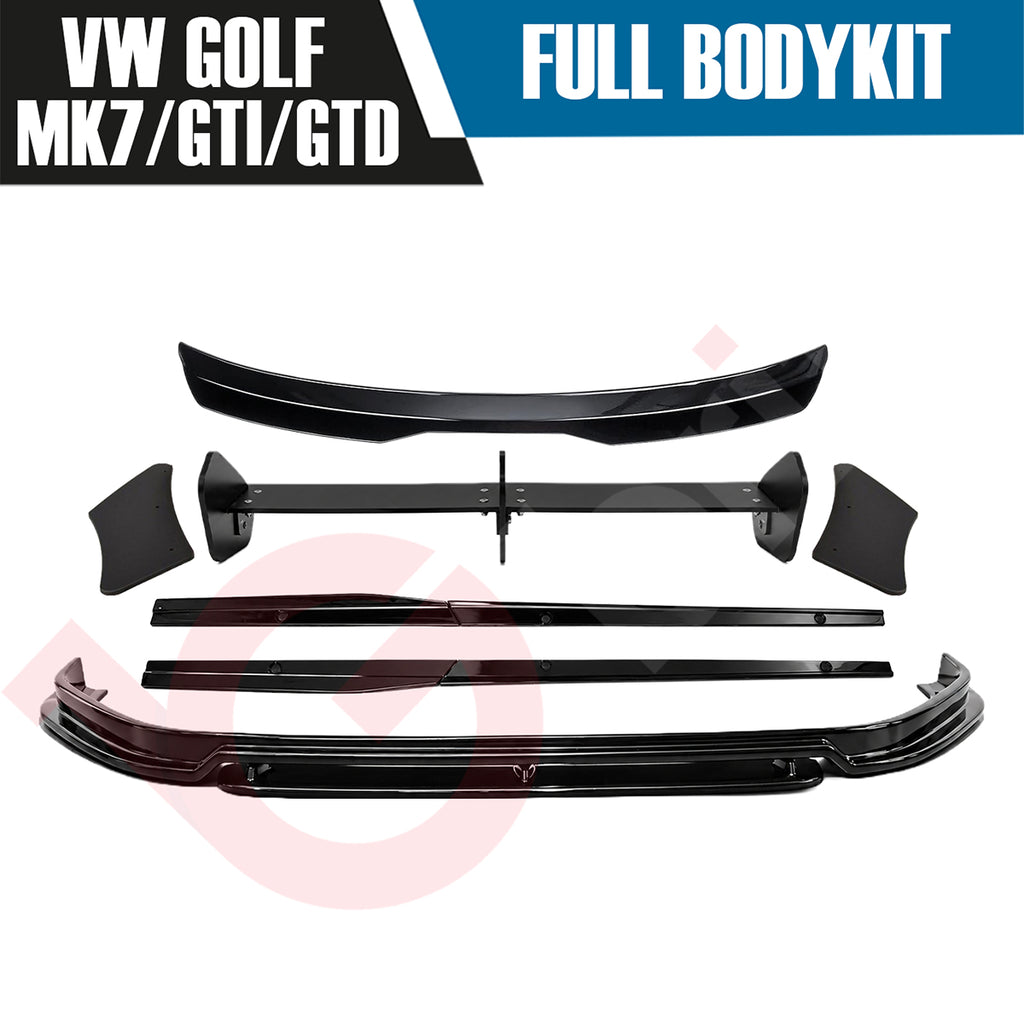 VW GOLF MK7 GTI & GTD FULL BODYKIT FRONT SPLITTER SIDE SKIRTS DIFFUSER SPOILER 2013-2016