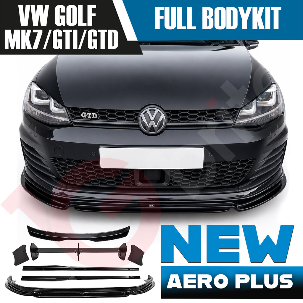 VW GOLF MK7 GTI & GTD FULL BODYKIT FRONT SPLITTER SIDE SKIRTS DIFFUSER SPOILER 2013-2016