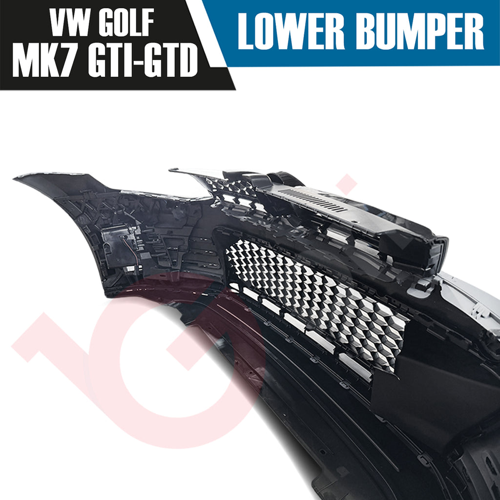 VOLKSWAGEN GOLF MK7 GTD GTI COMPLETE FRONT BUMPER KIT PRIMER PP PLASTIC