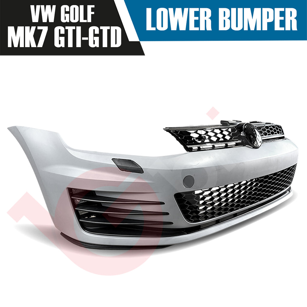 VOLKSWAGEN GOLF MK7 GTD GTI COMPLETE FRONT BUMPER KIT PRIMER PP PLASTIC