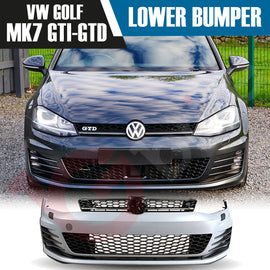 VOLKSWAGEN GOLF MK7 GTD GTI COMPLETE FRONT BUMPER KIT PRIMER PP PLASTIC
