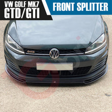 Load image into Gallery viewer, VW GOLF MK7 GTI GTD VOKO RACING GLOSS BLACK FRONT BUMPER SPLITTER LIP