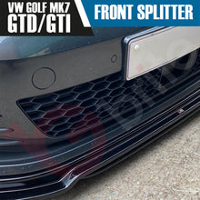 Load image into Gallery viewer, VW GOLF MK7 GTI GTD VOKO RACING GLOSS BLACK FRONT BUMPER SPLITTER LIP