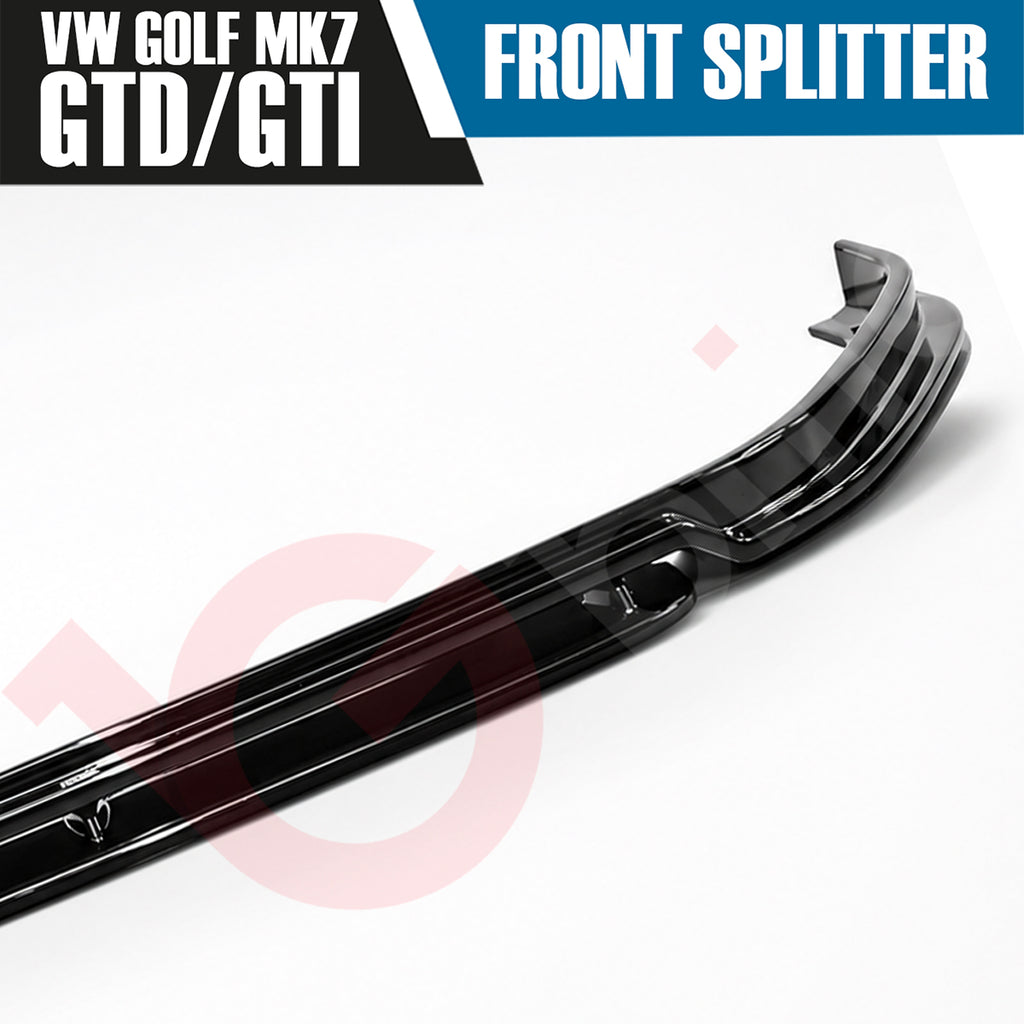 VW GOLF MK7 GTI GTD VOKO RACING GLOSS BLACK FRONT BUMPER SPLITTER LIP