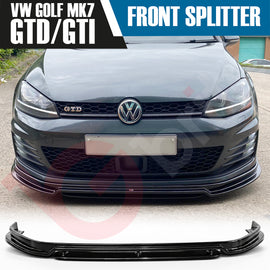 VW GOLF MK7 GTI GTD VOKO RACING GLOSS BLACK FRONT BUMPER SPLITTER LIP