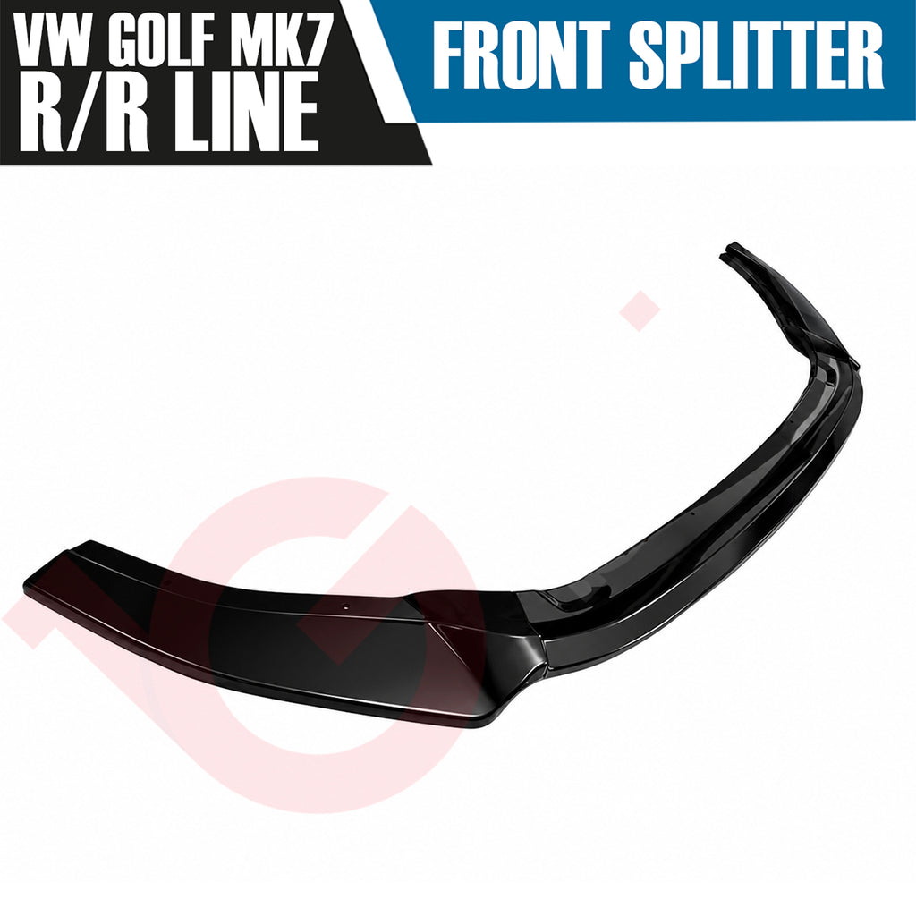 VW GOLF MK7 R/RLINE VOKO RACING GLOSS BLACK FRONT BUMPER SPLITTER LIP 2013-2016