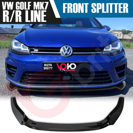 VW GOLF MK7 R/RLINE VOKO RACING GLOSS BLACK FRONT BUMPER SPLITTER LIP 2013-2016