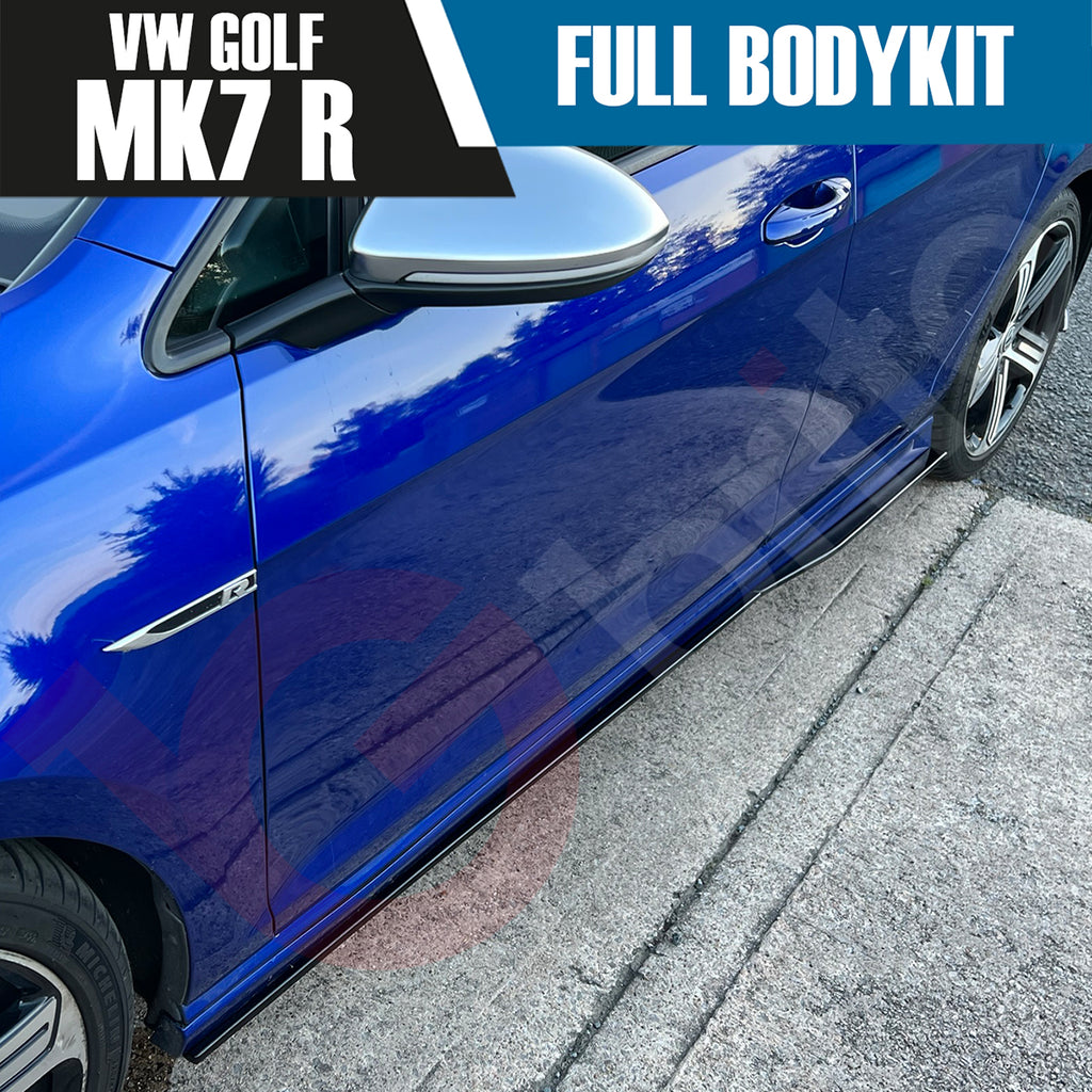 VW GOLF MK7 R FULL BODYKIT FRONT SPLITTER SIDE SKIRTS DIFFUSER SPOILER 2013-2016