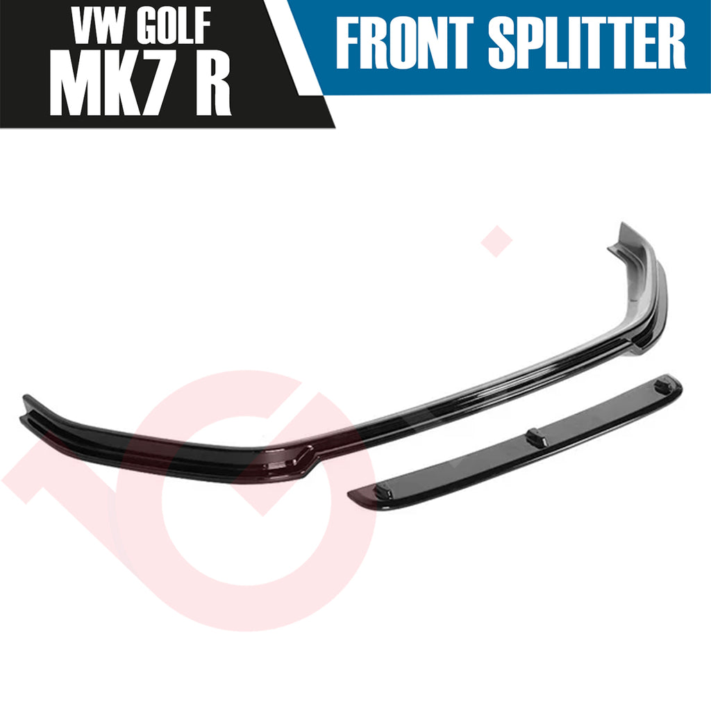 VW GOLF MK7 R VOKO RACING GLOSS BLACK FRONT BUMPER SPLITTER LIP