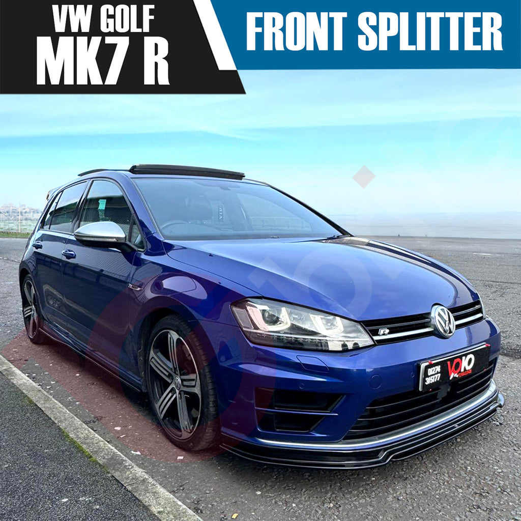 VW GOLF MK7 R VOKO RACING GLOSS BLACK FRONT BUMPER SPLITTER LIP