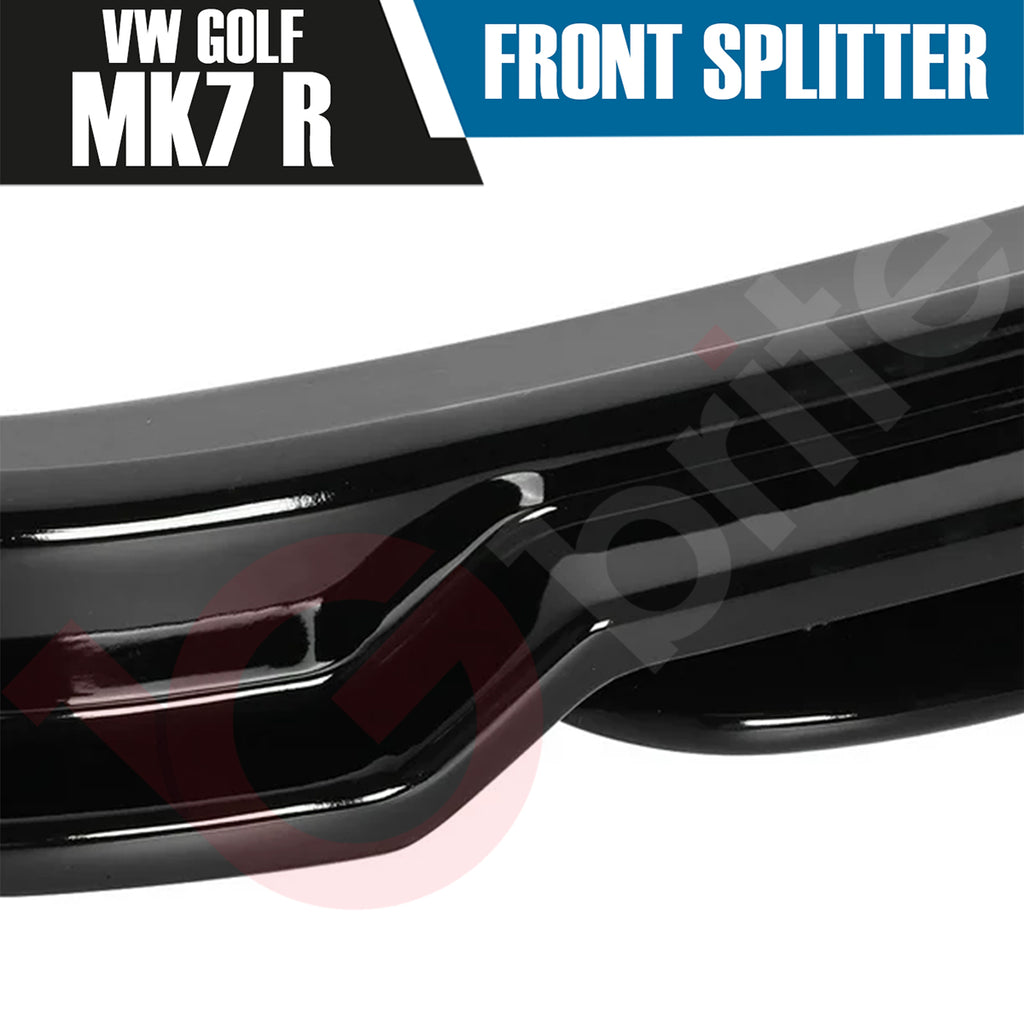 VW GOLF MK7 R VOKO RACING GLOSS BLACK FRONT BUMPER SPLITTER LIP