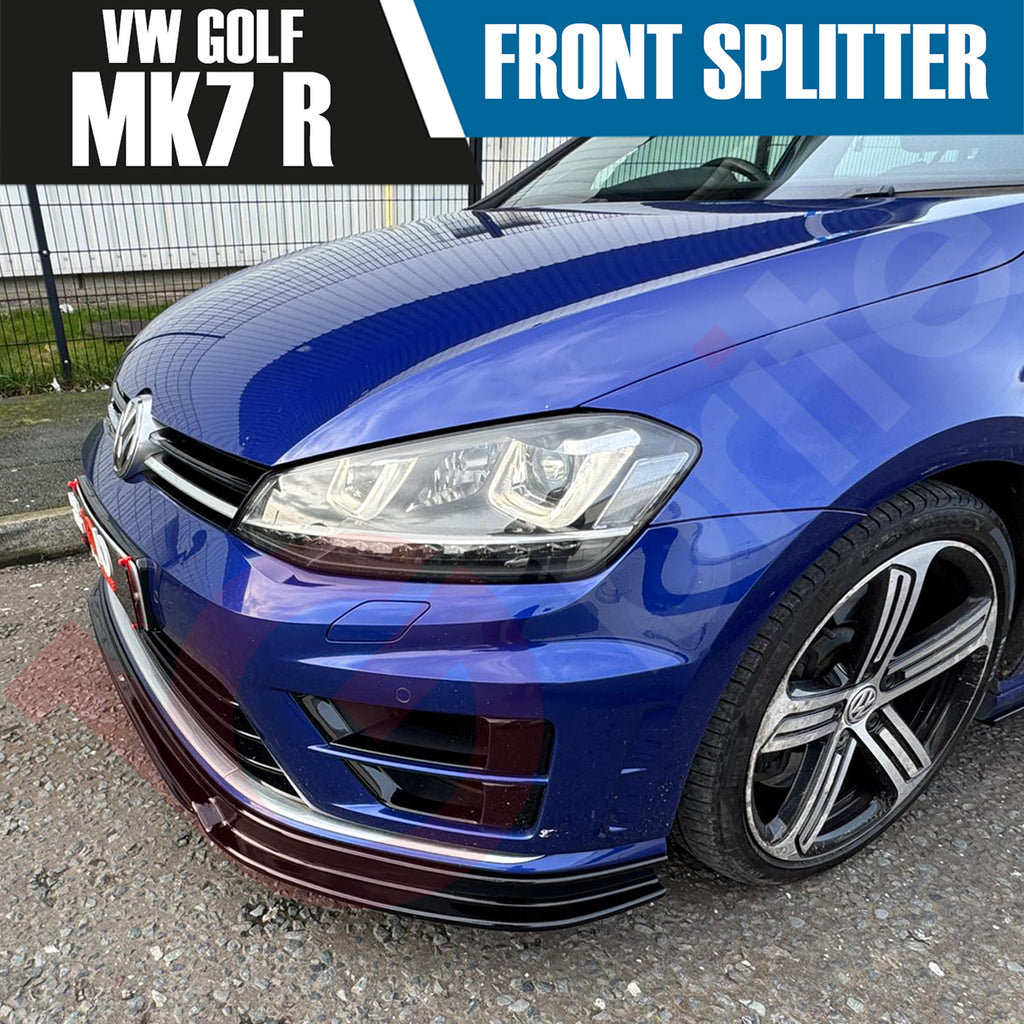 VW GOLF MK7 R VOKO RACING GLOSS BLACK FRONT BUMPER SPLITTER LIP