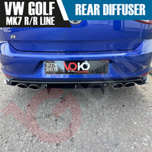 Load image into Gallery viewer, REAR BUMPER DIFFUSER &amp; REAR SIDE SPATS FOR VW GOLF MK7 R &amp; R LINE 2013 - 2016