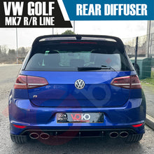Load image into Gallery viewer, REAR BUMPER DIFFUSER &amp; REAR SIDE SPATS FOR VW GOLF MK7 R &amp; R LINE 2013 - 2016