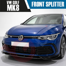 Load image into Gallery viewer, VW GOLF MK8 GTI GTD &amp; R GLOSS BLACK FRONT BUMPER SPLITTER 2020-2024