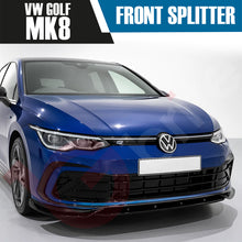 Load image into Gallery viewer, VW GOLF MK8 GTI GTD &amp; R GLOSS BLACK FRONT BUMPER SPLITTER 2020-2024
