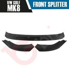 Load image into Gallery viewer, VW GOLF MK8 GTI GTD &amp; R GLOSS BLACK FRONT BUMPER SPLITTER 2020-2024