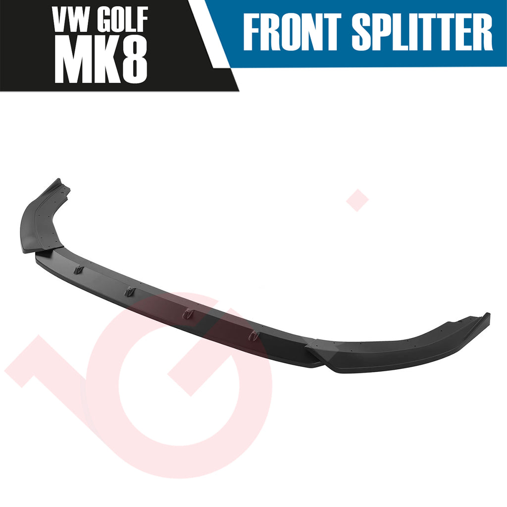 VW GOLF MK8 GTI GTD & R GLOSS BLACK FRONT BUMPER SPLITTER 2020-2024