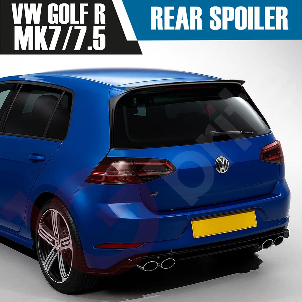 VW GOLF MK7 & 7.5 STANDARD GLOSS BLACK REAR ROOF BOOT SPOILER 2013-2019