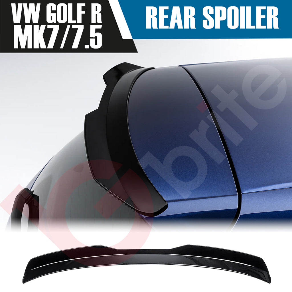 VW GOLF MK7 & 7.5 STANDARD GLOSS BLACK REAR ROOF BOOT SPOILER 2013-2019