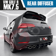 Load image into Gallery viewer, VW GOLF MK7.5 R REAR BUMPER DIFFUSER EXTENSION BLACK 2017-2020
