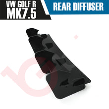 Load image into Gallery viewer, VW GOLF MK7.5 R REAR BUMPER DIFFUSER EXTENSION BLACK 2017-2020