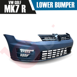 VOLKSWAGEN GOLF MK7 R STYLE COMPLETE FRONT BUMPER KIT PRIMER PP PLASTIC