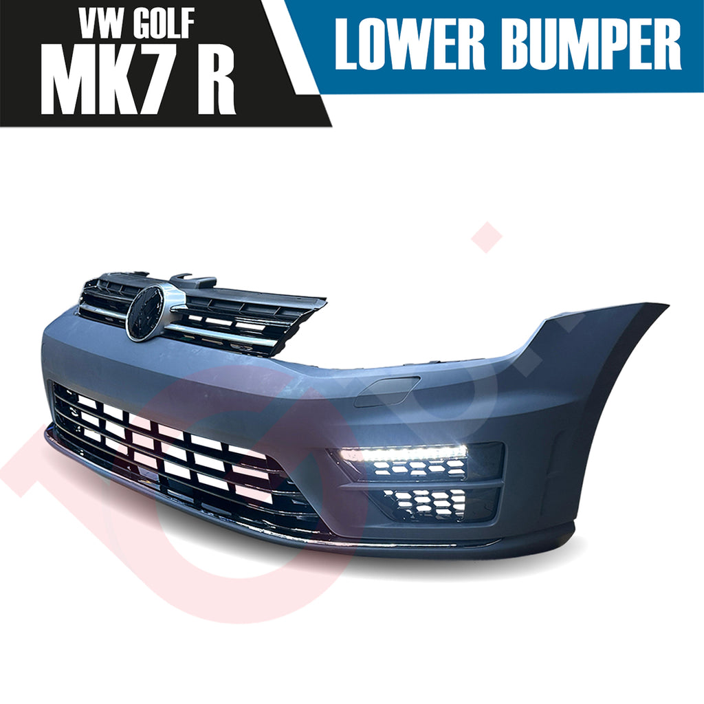 VOLKSWAGEN GOLF MK7 R STYLE COMPLETE FRONT BUMPER KIT PRIMER PP PLASTIC