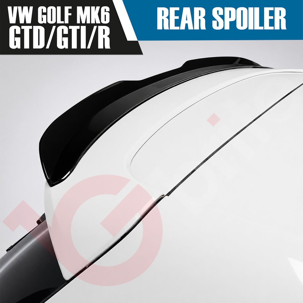 VW GOLF MK6 GTI GTD & R GLOSS BLACK REAR ROOF BOOT SPOILER 2008-2012