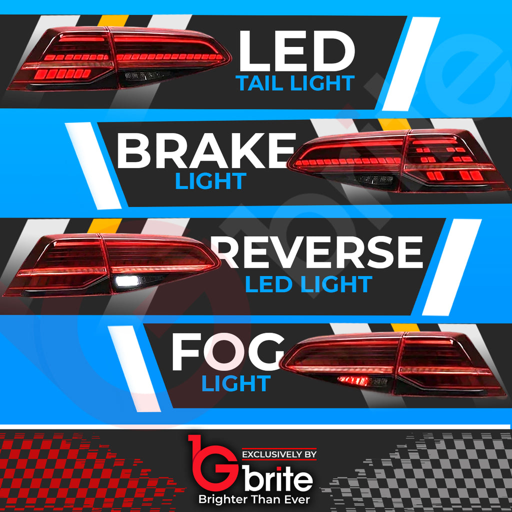 VW Golf MK7.5 Style LED TAIL LAMPS LIGHTS FOR VW MK7 SEQUENTIAL FLOWING INDICATOR
