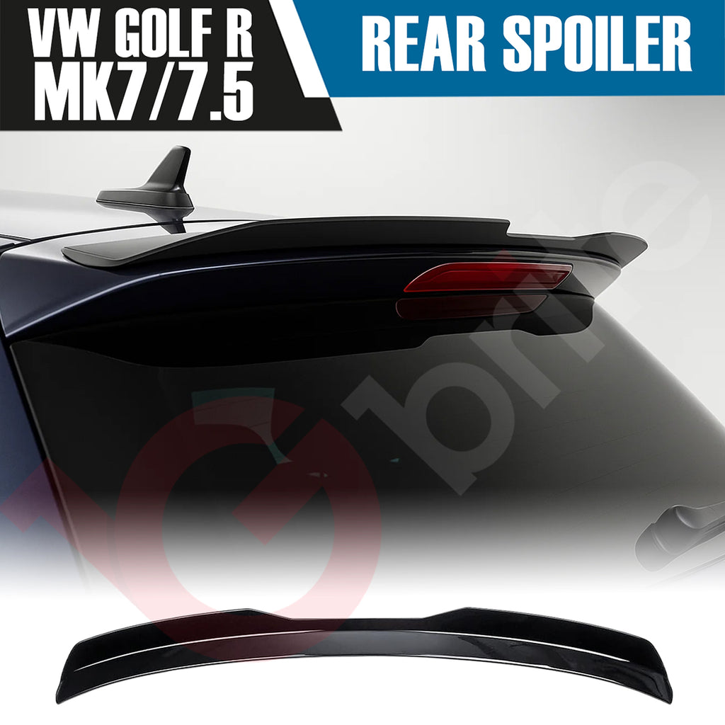 VW GOLF MK7 & 7.5 STANDARD GLOSS BLACK REAR ROOF BOOT SPOILER 2013-2019