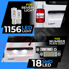 Load image into Gallery viewer, VW CADDY MK3 2011-15 UPGRADE PACKAGE DEAL CANBUS LED HEADLIGHT DRL BULBS