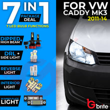 Load image into Gallery viewer, VW CADDY MK3 2011-15 UPGRADE PACKAGE DEAL CANBUS LED HEADLIGHT DRL BULBS