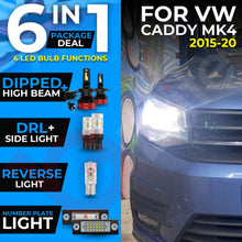 Load image into Gallery viewer, VW CADDY MK4 2015-20 UPGRADE PACKAGE DEAL CANBUS LED HEADLIGHT DRL BULBS